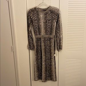 ZARA animal print midi dress